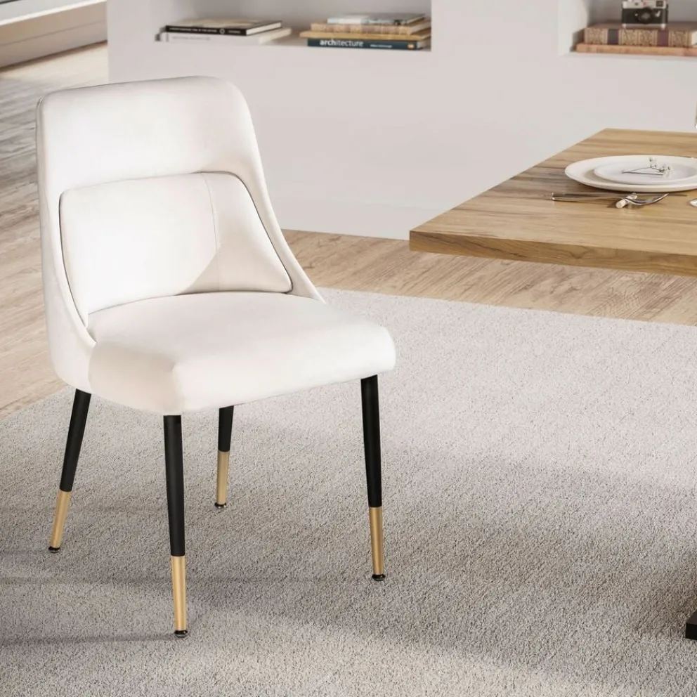MID.YOU Essstuhl Samt beige Sale