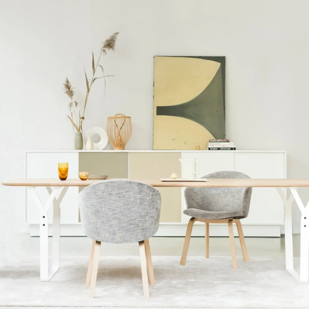 Arco Esstisch Essential Massivholz Eiche natural C30, reinweiss Clearance