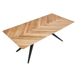 VALDERA Esstisch Fishbone eichefarbig Clearance
