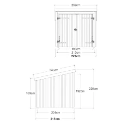 PLUS Fahrradunterstand Multi fichtefarbig Clearance