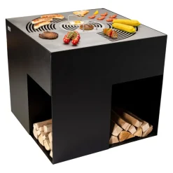 Nouvel Feuerschale & Grill Cubo Pro schwarz Best
