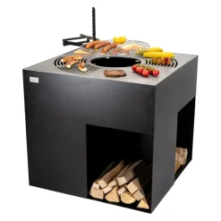 Nouvel Feuerschale & Grill Cubo Pro schwarz Best