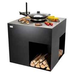 Nouvel Feuerschale & Grill Cubo Pro schwarz Best