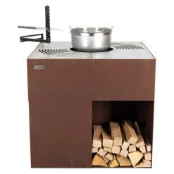 Nouvel Feuerschale & Grill Cubo Pro rostrot