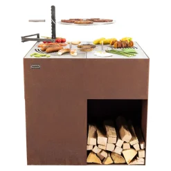 Nouvel Feuerschale & Grill Cubo Pro rostrot