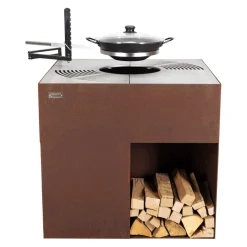 Nouvel Feuerschale & Grill Cubo Pro rostrot