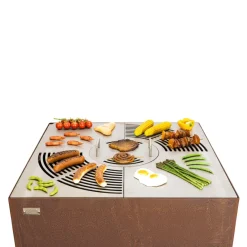 Nouvel Feuerschale & Grill Cubo Pro rostrot