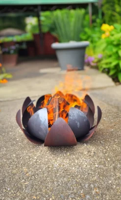 Nouvel Feuerschale Lotus rostrot