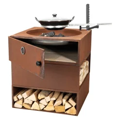 Nouvel Feuerschale mit integrierter Pizzafläche Passione due rostrot Discount