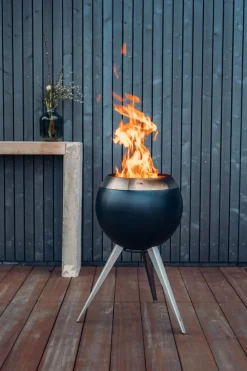Höfats Feuerschale Moon 45 schwarz, silber Clearance