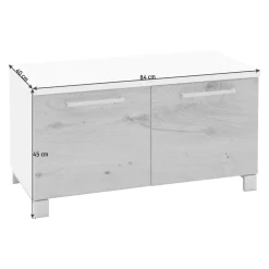 Dieter Knoll Garderobenbank Andalo eichefarbig, weiss New