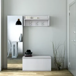 Sikelia Garderobenbank Shoe weiss Outlet