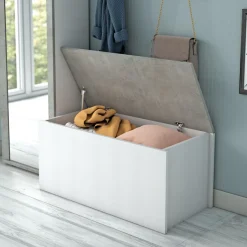 Sikelia Garderobenbank Shoe betongrau, weiss Hot