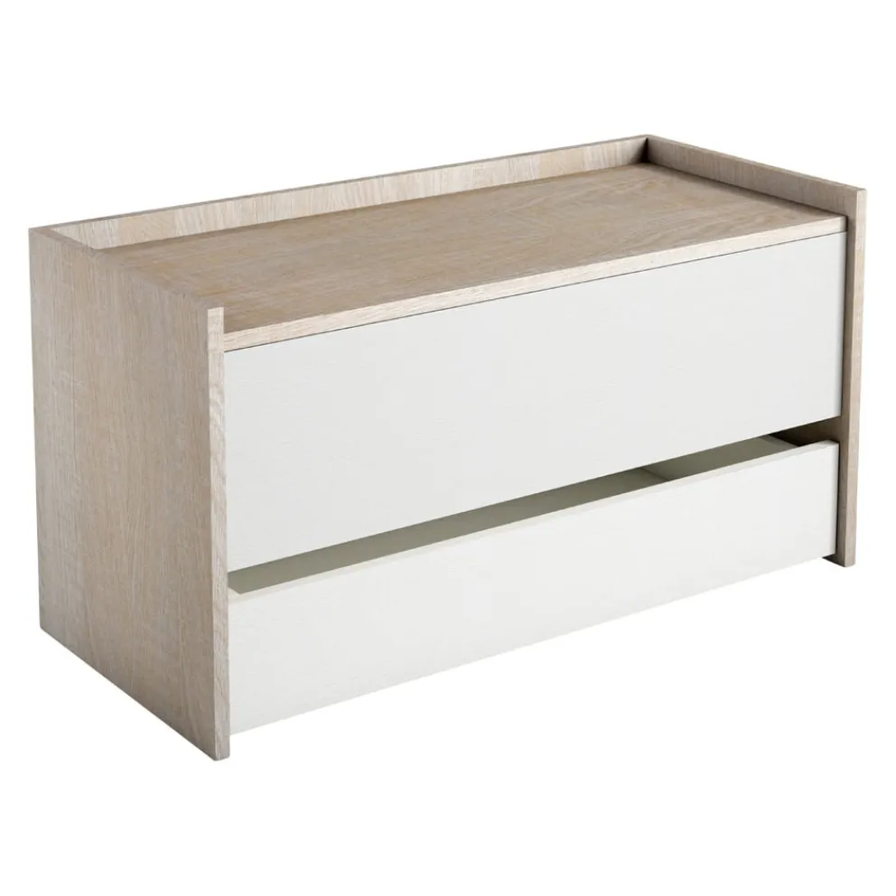 Sikelia Garderobenbank Shoe eichefarbig, weiss Clearance