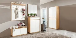 Novel Garderobenbank V100 eiche, weiss Best