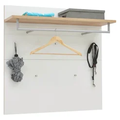 Voleo Garderobenpaneel New York eichefarbig, weiss Clearance