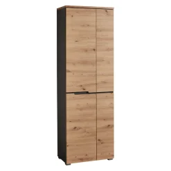 Voleo Garderobenschrank Detroit eichefarbig, graphitgrau Hot