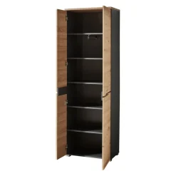 Voleo Garderobenschrank Detroit eichefarbig, graphitgrau Hot