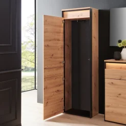Voleo Garderobenschrank Edra eichefarbig, schwarz Sale