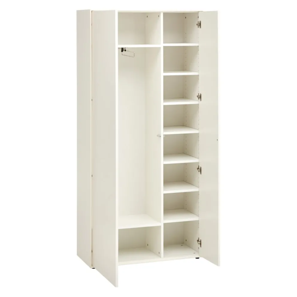 Edition Garderobenschrank ENYO eichefarbig, weiss New