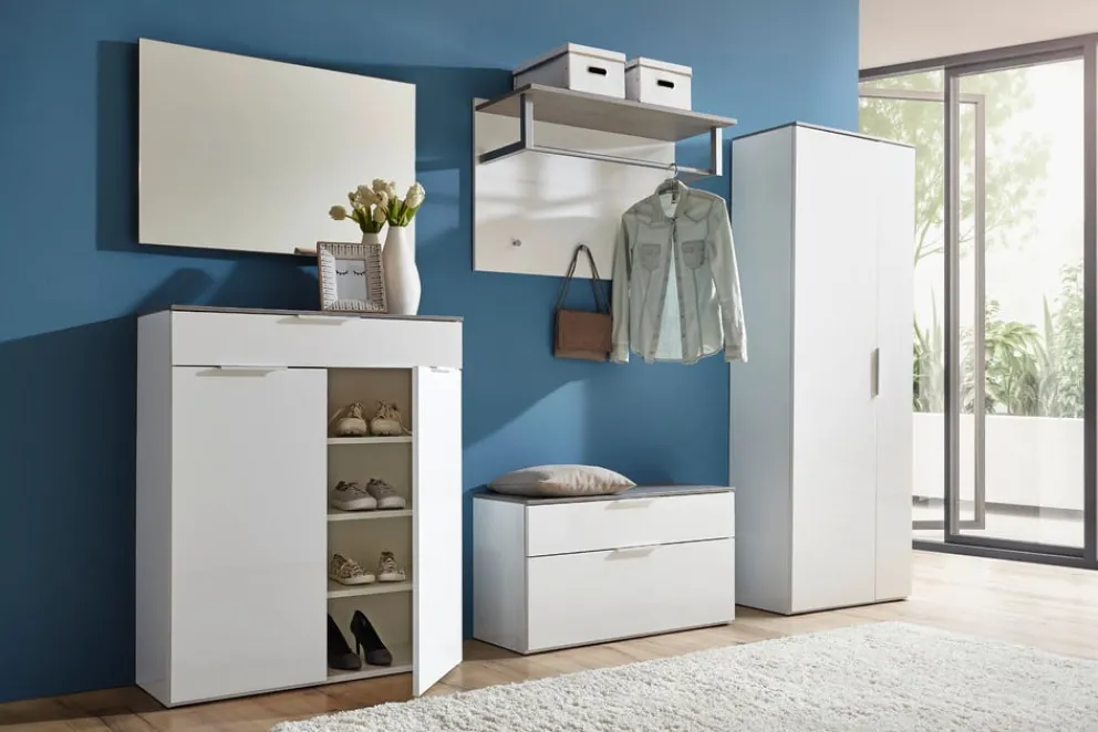 Carry Home Garderobenschrank Galaverna grau, weiss
