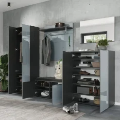 MID.YOU Garderobenschrank Genova graphit, silbergrau Best