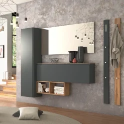 Moderano Garderobenschrank Lecco Plus anthrazit
