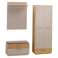 Novel Garderobenschrank Loveno eichefarbig, taupe Outlet
