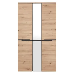 Voleo Garderobenschrank Memphis eichefarbig, graphitgrau Discount