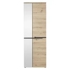 Voleo Garderobenschrank Memphis eichefarbig, graphitgrau Discount