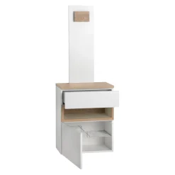 SUDBROCK Garderobenschrank Mex 155Eiche milk (astig), 419blütenweiß