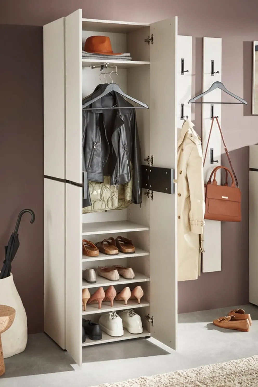 Voleo Garderobenschrank Unique kaschmir