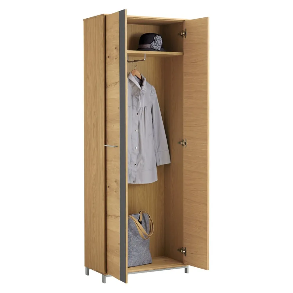 Novel Garderobenschrank Vedo anthrazit, eichefarbig Best