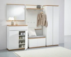 Xora Garderobenschrank Yamael eichefarbig, weiss Outlet
