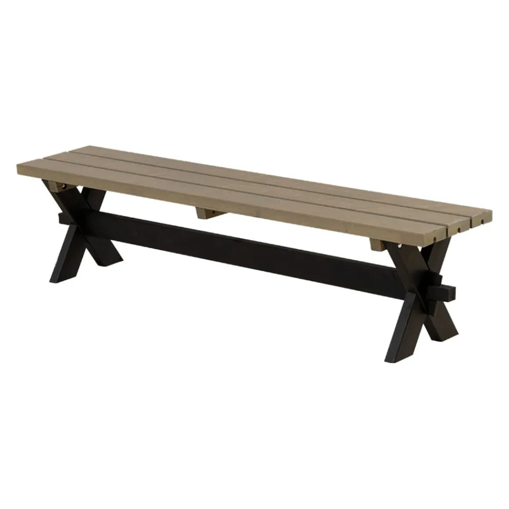 PLUS Gartenbank Nostalgie braungrau, schwarz Online