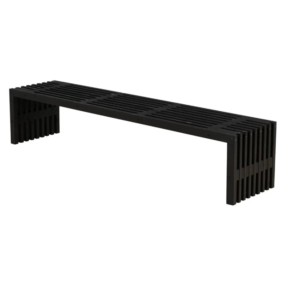 PLUS Gartenbank Rustik schwarz Hot