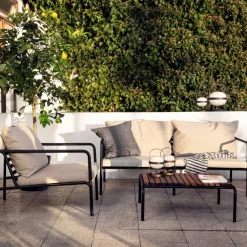Houe Gartenbeistelltisch Avon eschefarbig, schwarz Hot