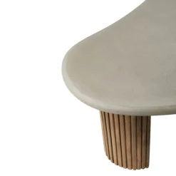 Ethnicraft Gartenbeistelltisch Boomerang hellgrau