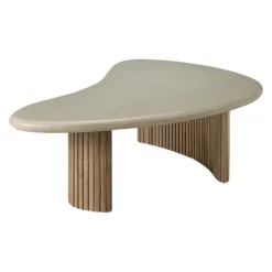 Ethnicraft Gartenbeistelltisch Boomerang hellgrau New