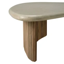 Ethnicraft Gartenbeistelltisch Boomerang hellgrau New