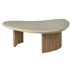 Ethnicraft Gartenbeistelltisch Boomerang hellgrau New