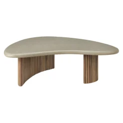 Ethnicraft Gartenbeistelltisch Boomerang hellgrau New