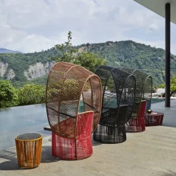 Ames Gartenbeistelltisch Cartagenas oliv, schwarz Outlet