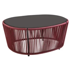 Ames Gartenbeistelltisch Cartagenas bordeaux, schwarz Outlet