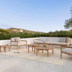 Ethnicraft Gartenbeistelltisch Quatro braun Clearance