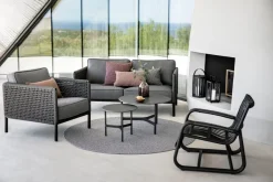 Cane-line Gartenbeistelltisch Twist black COB, lava grey Discount