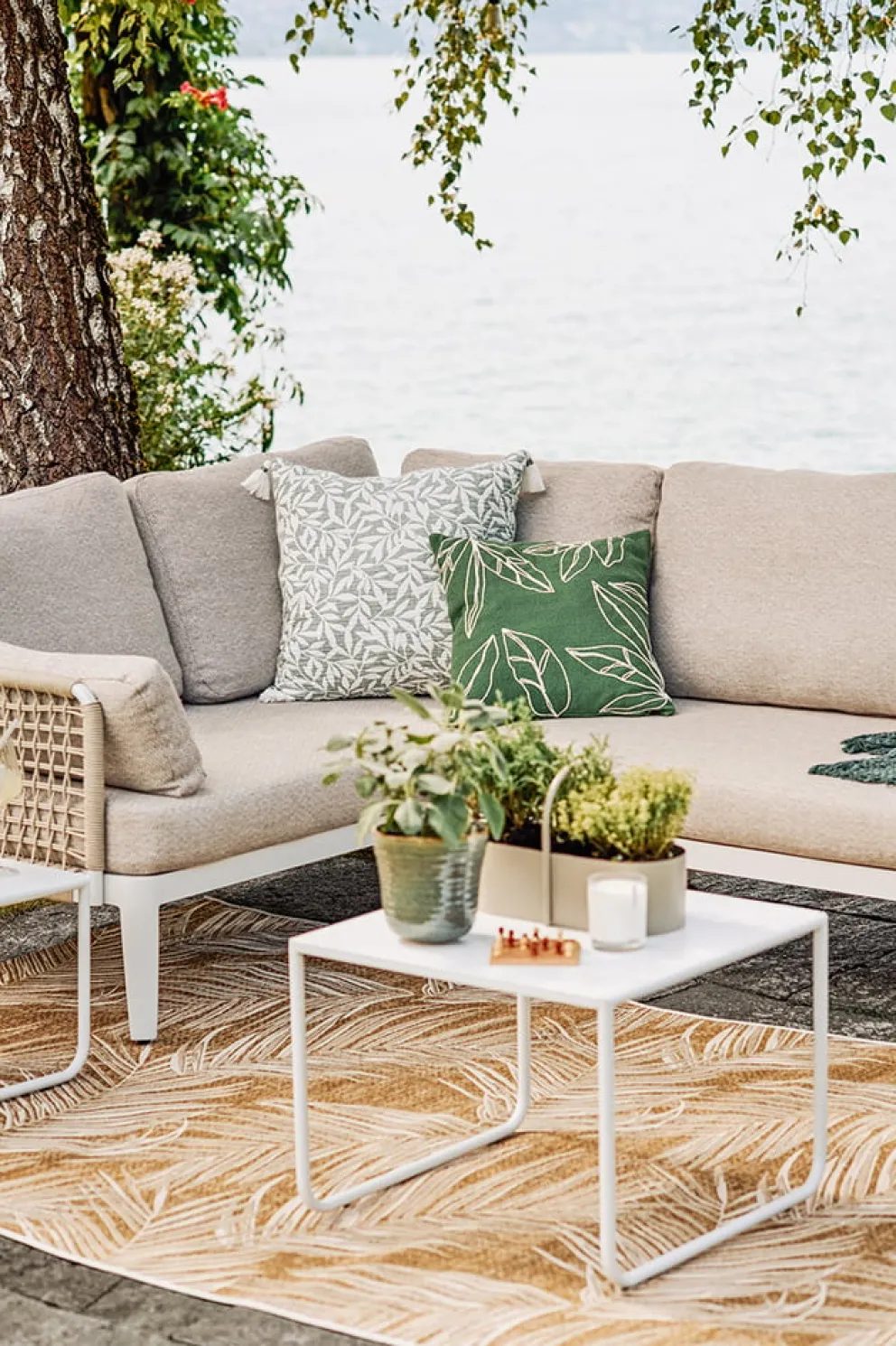 BYYU Gartenbeistelltisch Venedig weiss Online