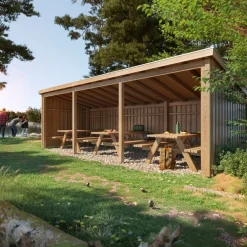 PLUS Gartenhaus Nordic fichtefarbig Outlet