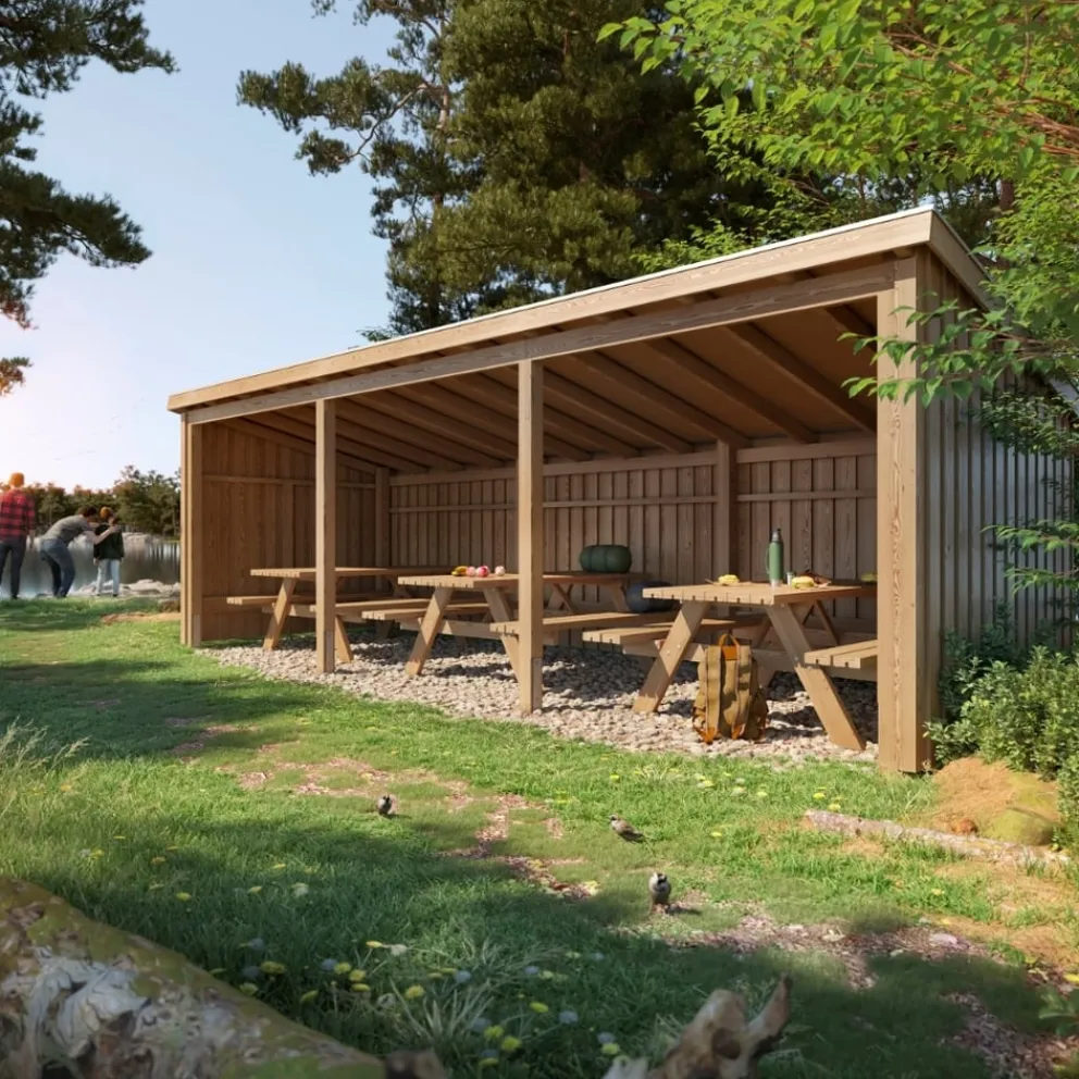 PLUS Gartenhaus Nordic fichtefarbig Outlet