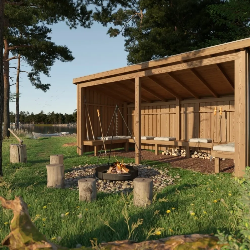 PLUS Gartenhaus Nordic fichtefarbig New